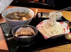 新✨お得プラン　湯～庵×和楽　「蒸し鮑温つけ稲庭うどん＆ミニ蒸し鮑とろろ丼」
